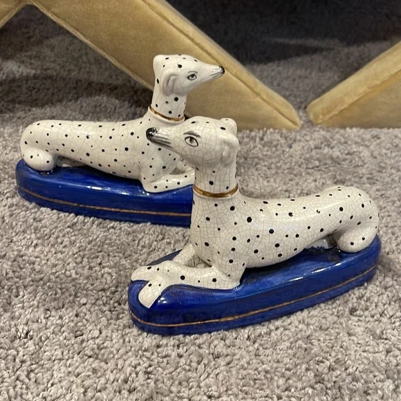 Staffordshire Dalmatian ink wells - Picture 4 of 4